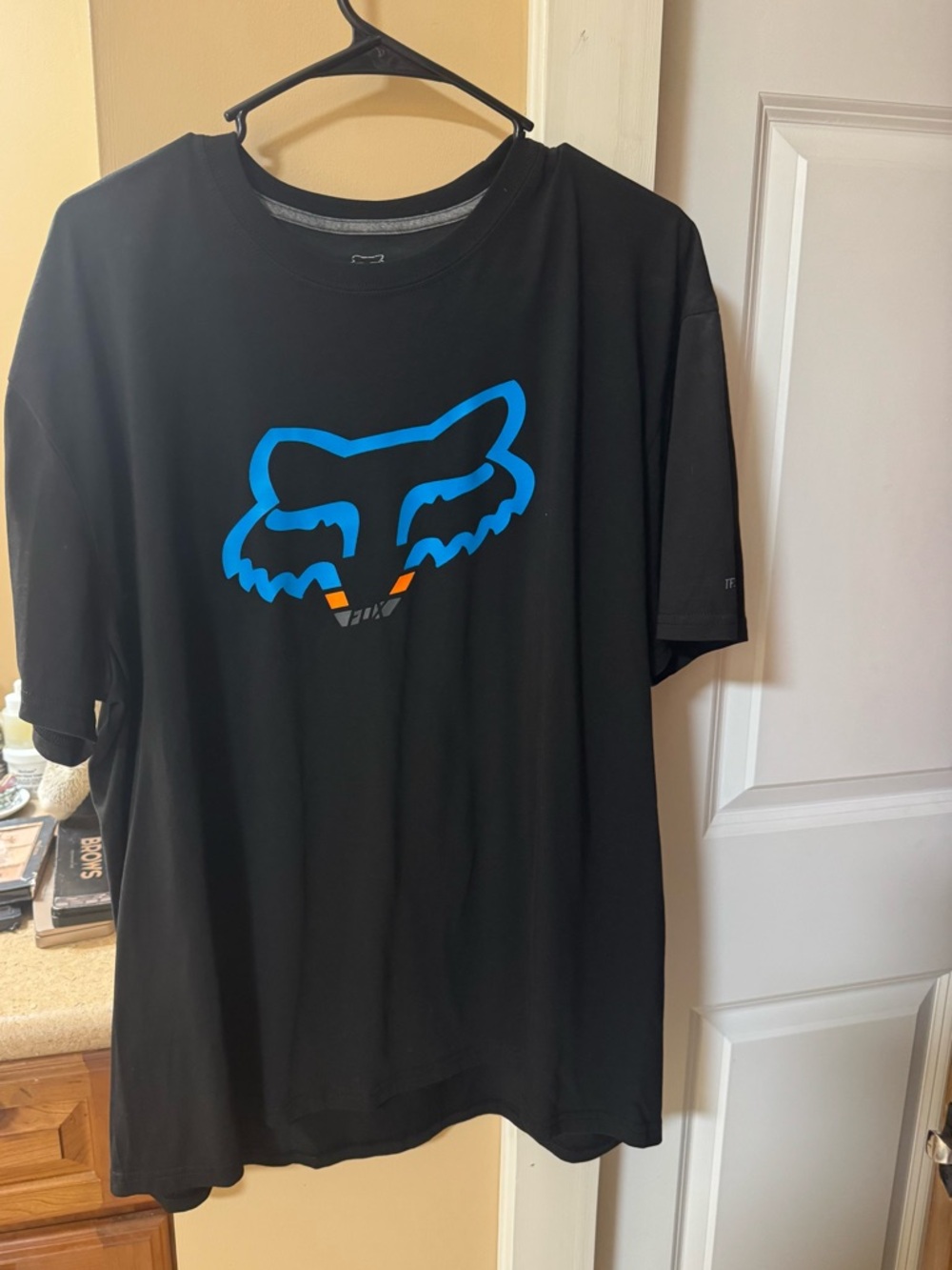 Fox Racing Black T-Shirt with Blue Logo